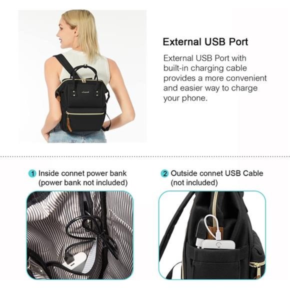 Mini Backpack Purse for Women Small Backpack Bag with USB Charging Port main image 4